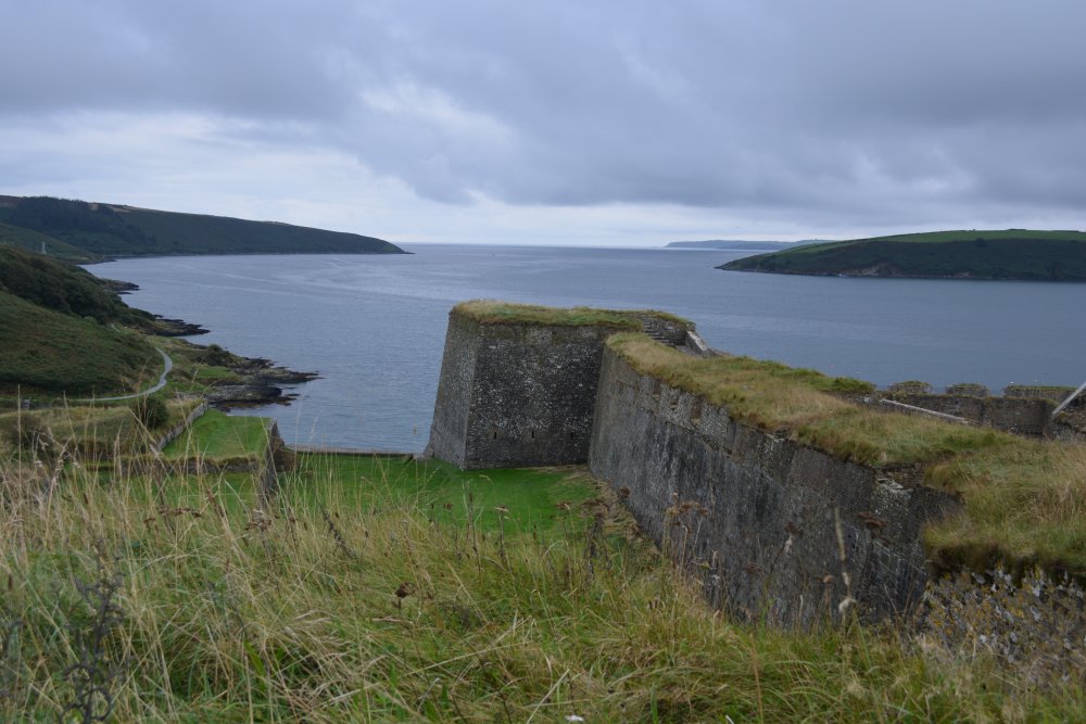 Looking across the Charles Bastion of Charles Fort to the entrance of Kinsale Harbour Charles Fort Kinsale Harbour Co. Cork Ireland