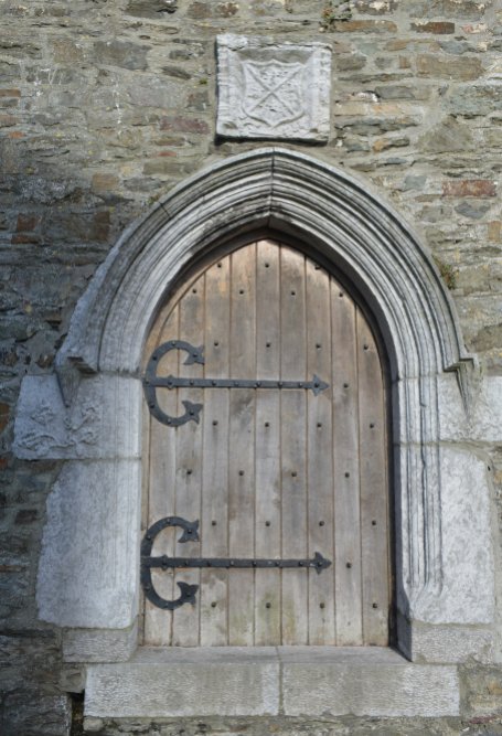 A restored stone arched door entrance of Desmond Castle, Kinsale, Co. Cork, West of Ireland
