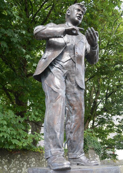 memorial monument statue to Michael Collins (1890-1922) in his home town of Clonakilty, Co. Cork, West of Ireland
