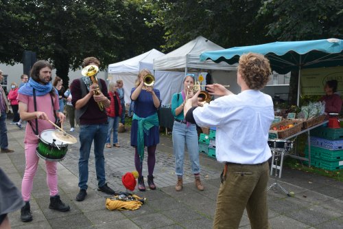 A band playing at the Friday Market in Clonakilty, Co. Cork, West of Ireland