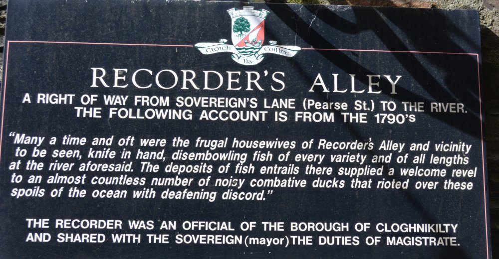 The history of Recorder's Alley Clonakilty, Co. Cork, West of Ireland