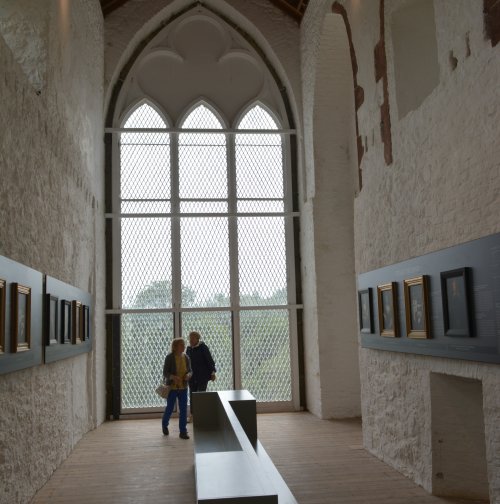 In a chapel there is a display of the family portraits of the Colclough family from Tudor times to the early 20th century Tintern Abbey, Co. Wexford, Ireland