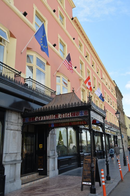 grand entrance to the four star Granville Hotel, Meagher's Quay, Waterford