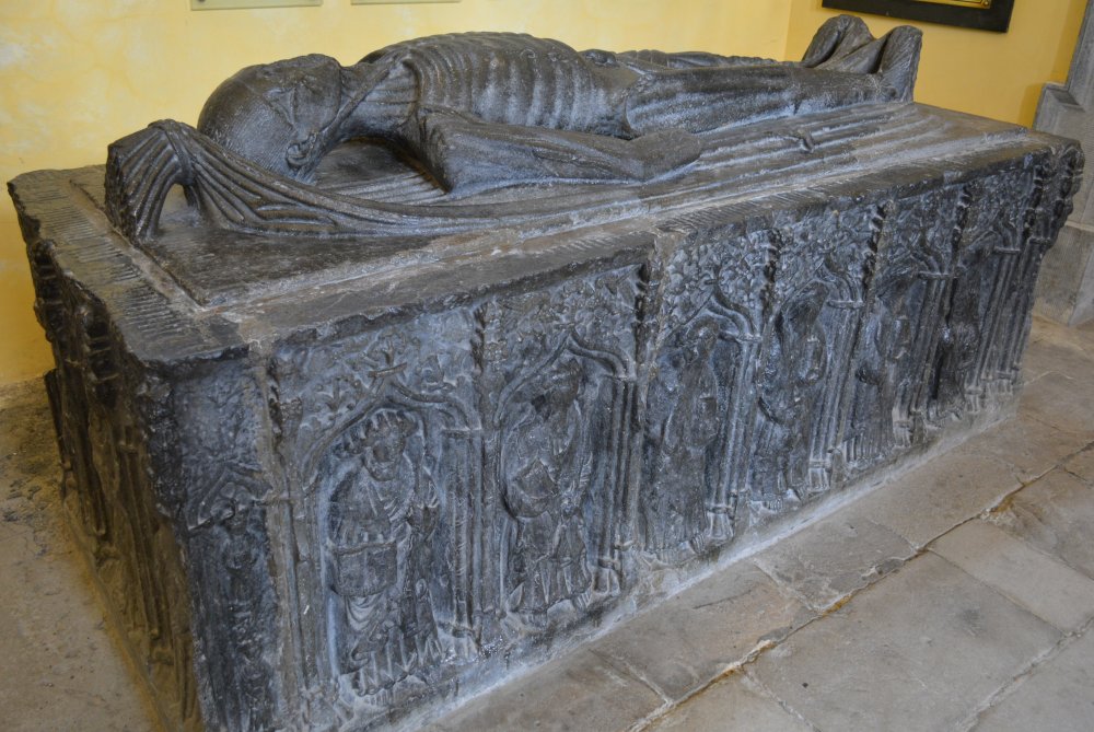 The richly carved cadaver tomb of James Rice who was Mayor of Waterford several times in the 15th century, Christ Church Cathedral, Waterford, Ireland