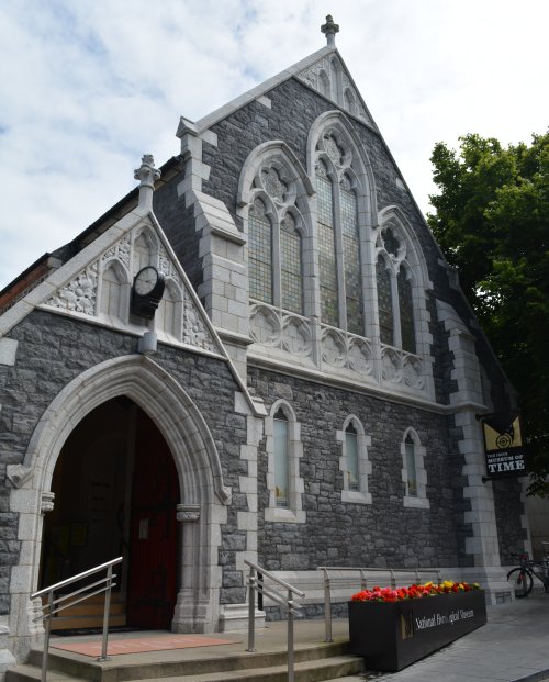 Entrance to the Irish Museum of Time, clock museum in Greyfriars Street, Waterford, Ireland