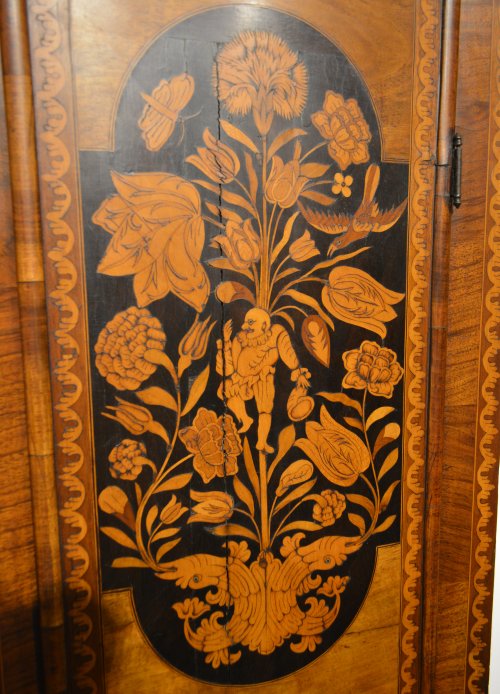 Examples of the exquisite ornate marquetry on these Irish longcase clocks Irish Museum of Time, clock museum in Waterford, Ireland
