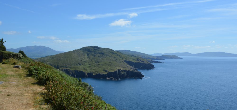 The setting above Bantry Bay of the Dzogchen Beara Buddhist Meditation Centre, Beara Peninsula, Co. Cork