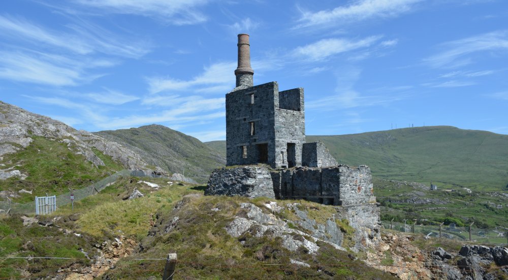 Allihies copper mine trail walk - the engine house of Mountain Mine Allihies copper mine trail walk Beara Peninsula Wild Atlantic Way West Cork