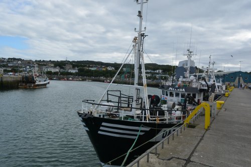 The trawler of DA.70 DA70 MIANDA berthed in Howth harbour, Co. Dublin, Ireland