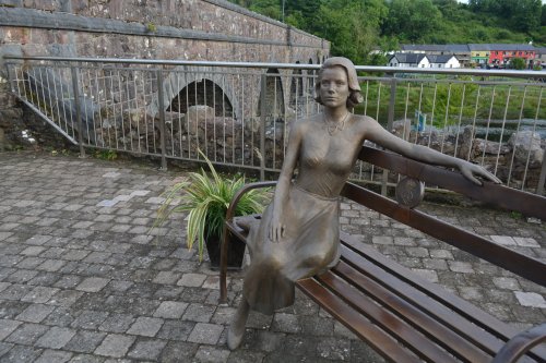 The sculpture of Grace Kelly, film actress from near Newport, Co. Mayo, Ireland