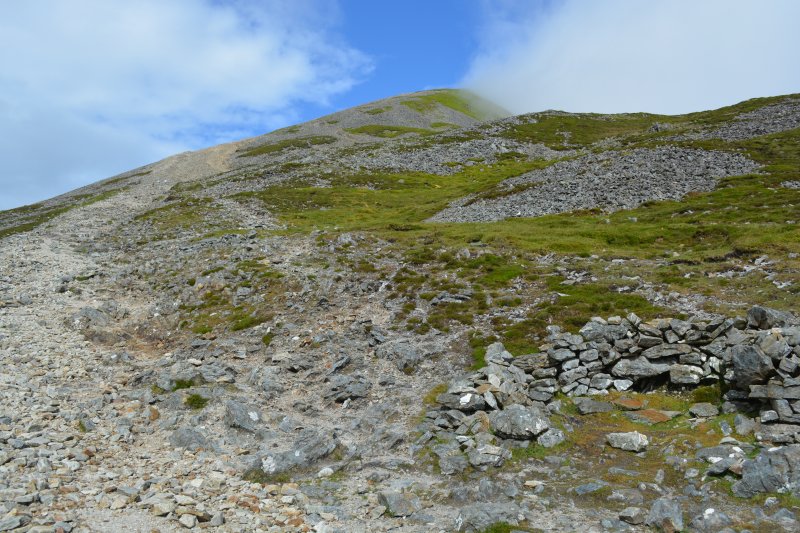 The broad stone pathway of the 2nd half of the ascent of Croagh Patrick (4 km in all)