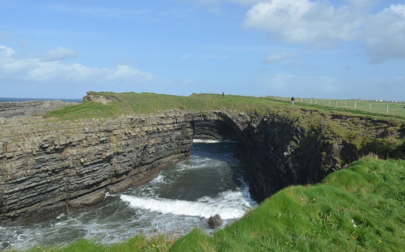 The last remaining spectacular sea arch of the Bridges of Ross walk, Loop Head Peninsula, Co Clare, West of Ireland