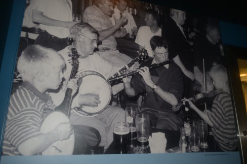 Examples of local culture of Clare e.g. traditional music and sport illustrated in the Museum of Clare Ennis, Co. Clare, West of Ireland