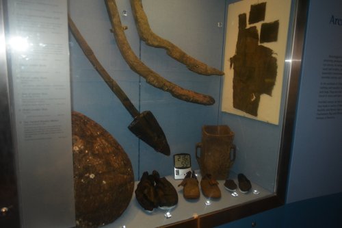 Objects from the Iron Age and medieval periods of the history of Clare in the Museum of Clare Ennis, Co. Clare, West of Ireland