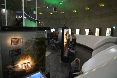 many displays on the geology and history in the visitor centre of the Cliffs of Moher in the Atlantic Edge Exhibition. Cliffs of Moher, Co. Clare,  Wild Atlantic Way, West of Ireland Coast