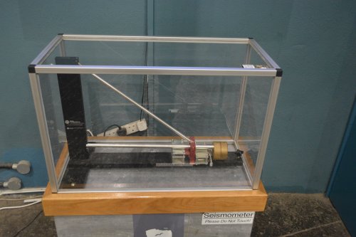 simple seismometer and seismograph in the visitor centre Cliffs of Moher, Co. Clare,  Wild Atlantic Way, West of Ireland Coast