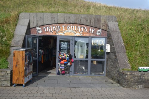 Irish T-Shirts shop sells a great variety of designs at Cliffs of Moher, Co. Clare,  Wild Atlantic Way, West of Ireland Coast