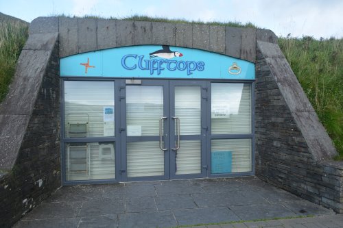 Clifftops shop sells locally designed knitware and children's clothing Cliffs of Moher, Co. Clare,  Wild Atlantic Way, West of Ireland Coast