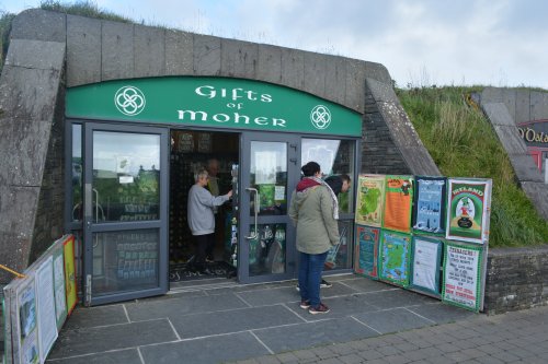 Gifts of Moher sells a variety of Irish souvenirs e.g. gifts, postcards, magnets, clothing and cuddly toys Cliffs of Moher, Co. Clare,  Wild Atlantic Way, West of Ireland Coast
