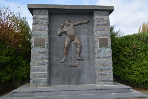 Above White Strand Beach is a memorial monument to Pat McDonnell/McDonald (1878-1954) who won an Olympic gold medal with the shot-put 1920 Olympic GamesClare, West Atlantic Coast of Ireland