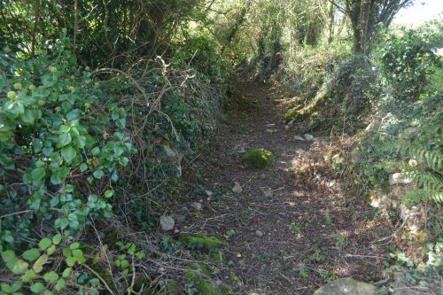 The farm track that goes right across the site of Knockroe Passage Tomb, Co. Kilkenny, Ireland