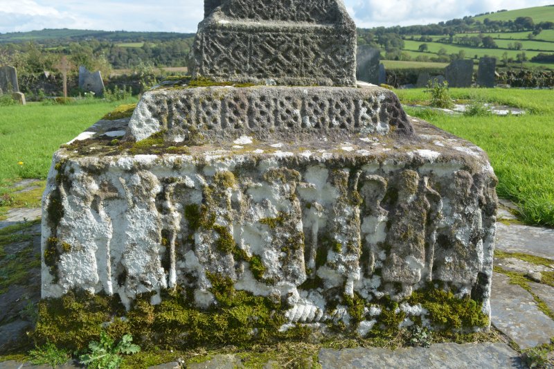 The base of a third Ahenny cross carved with symmetrical patterns and a series 'ecclesiastical' figures Ahenny High Crosses, Co. Tipperary, Ireland