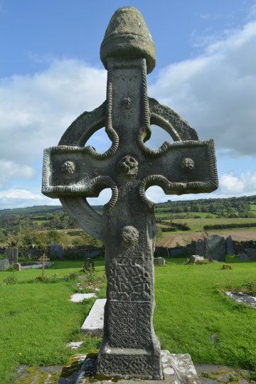 The east face of the north cross of Ahenny shows the 'The Lord of the Animals' or 'Adam naming the animals' Ahenny High Crosses, Co. Tipperary, Ireland