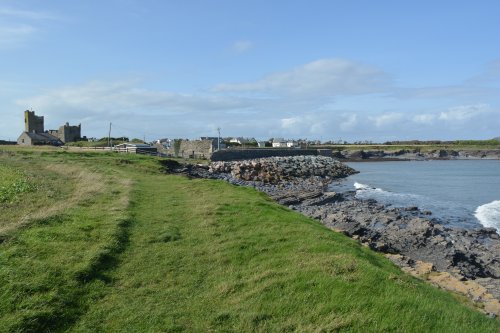 start of coastal footpath from Slade village to Hook Head Lighthouse, Co. Wexford, south-east Ireland