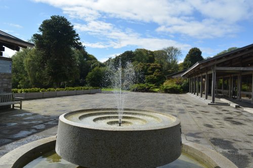 The fountain in the forecourt of the The John F. Kennedy Arboretum JFK Park