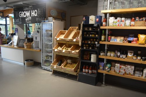 The GROW HQ shop of organic produce Grow HQ Cafe Garden, Co. Waterford, Ireland