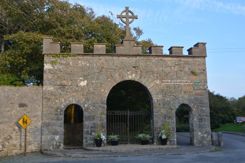 The ex entrance to Roundstone's Franciscan Monastery Roundstone, Connemara, Co. Galway, Ireland