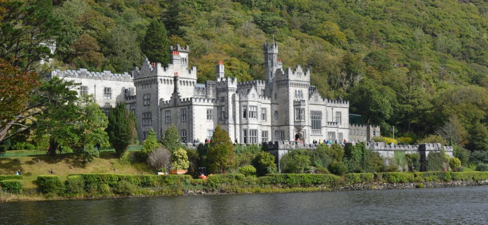 The range of buildings of Kylemore Abbey, Connemara, Co. Galway, Ireland