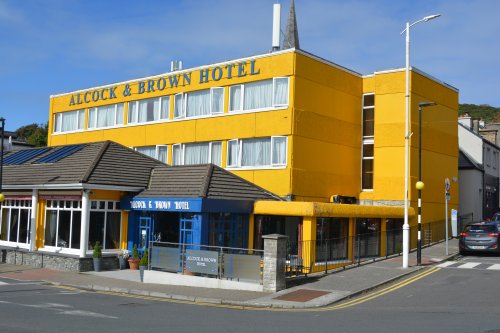 The Alcock and Brown Hotel, Market Square, Clifden Town, Connemara, Co. Galway, Ireland