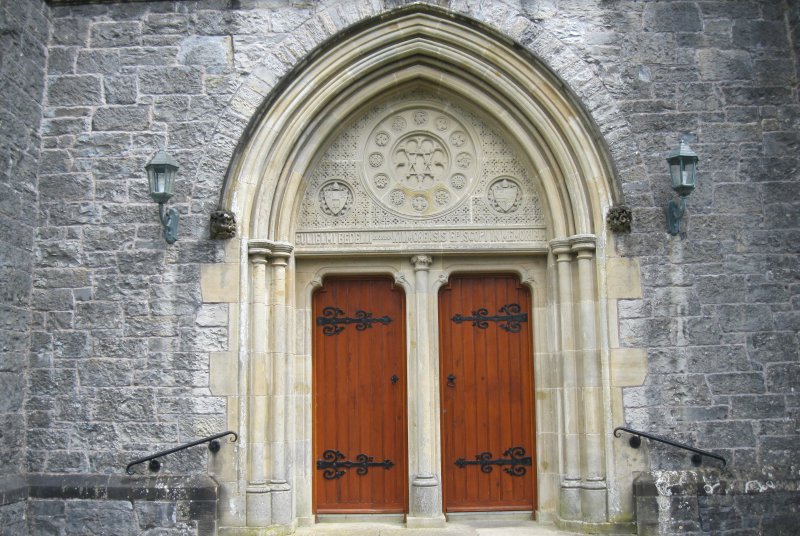 Entrance to the Kilmore Cathedral, Saint Fethlimidh's Cathedral, Church of Ireland, Diocese of Kilmore, Co. Cavan, Ireland