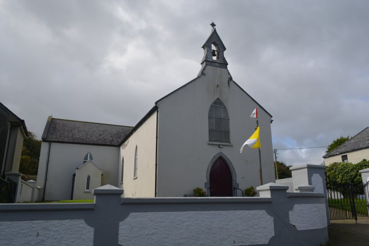The entrance to St Mary's Catholic Church, Castlegregory, Dingle Peninula, Co. Kerry, Ireland