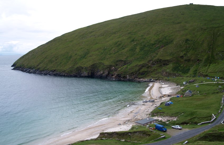 78. The sheltered, safe and beautifully simple blue flag beach of Keem Strand, Achill Island, Co. Mayo, Ireland.