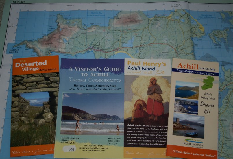 98. The tourist information centre, Cashel, Achill Island, Co. Mayo, Ireland. Excellent source of guide books and the culture of Achill Island, Co. Mayo, Ireland.