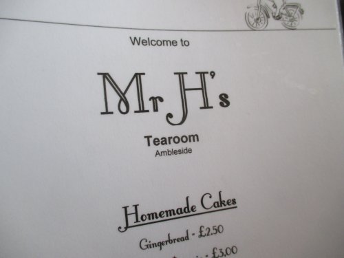 Mr H's Tearoom in Lake Road, Ambleside, Lake District, Cumbria, England