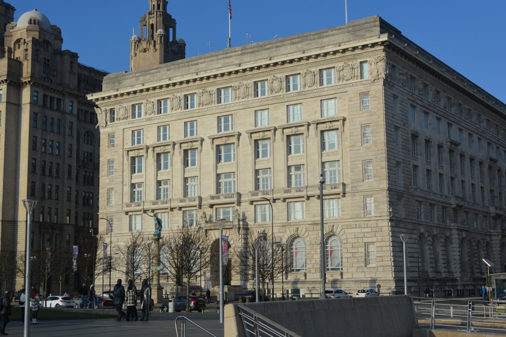 The ex offices Cunard Builing Pier Head Pierhead Liverpool historic Merseyside waterfront