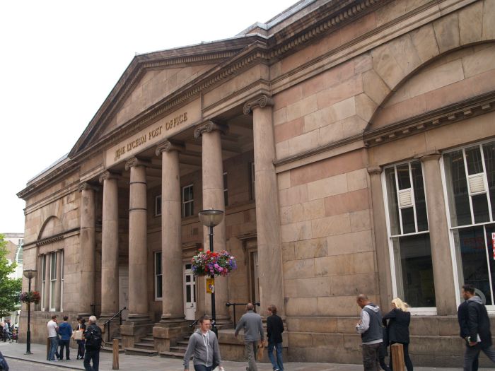 The Lyceum cum Post Office at the bottom end of Bold Street which was first laid out in 1780 Liverpool