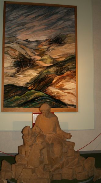 The sculpture by Stephen Foster in the Children's Chapel RC Roman Catholic Cathedral Liverpool