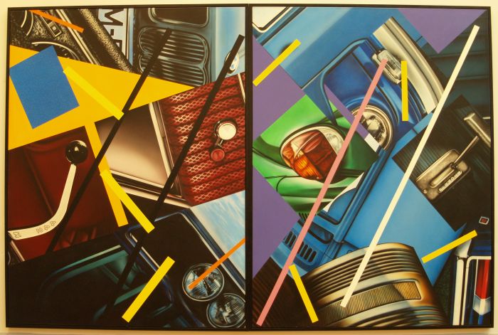 'Automobililia' painting by the artist Peter Philips (born 1939) Walker Art Gallery Liverpool