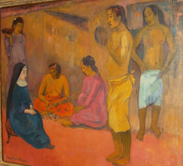 Oil on canvas painting 'Sister of Charity' from ~1902 by the artist Paul Gauguin (1848-1903) Walker Art Gallery Liverpool