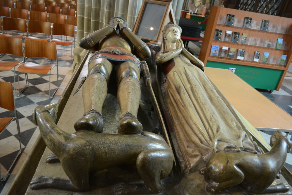 tomb of Sir John Beauchamp of Powick and Alcester Worcester Cathedral England
