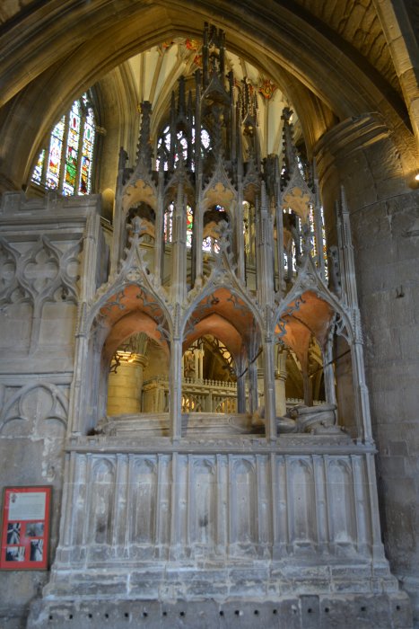 Despenser Tomb erected in 1349 for Hugh, Baron le Despenser by his wife Elizabeth Montacute Tewkesbury Abbey Gloucestershire England