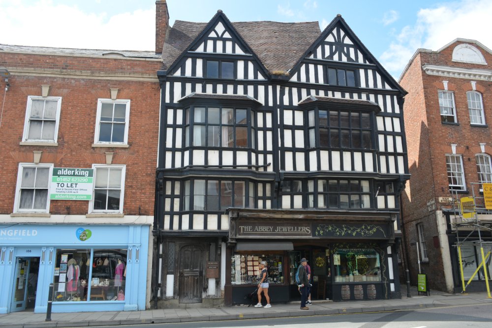 Abbey Jewellers Cross House Tavern The Cross 107 and 108 Church Street Tewkesbury market town Gloucestershire England