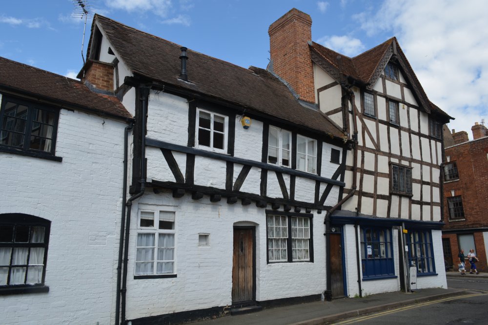 91 Church Street timber-framed building from the 17th century Tewkesbury market town Gloucestershire England