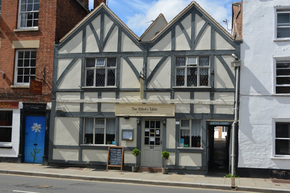 Abbot's Table Cafe in Theocsbury, 73 Church Street Tewkesbury market town Gloucestershire England