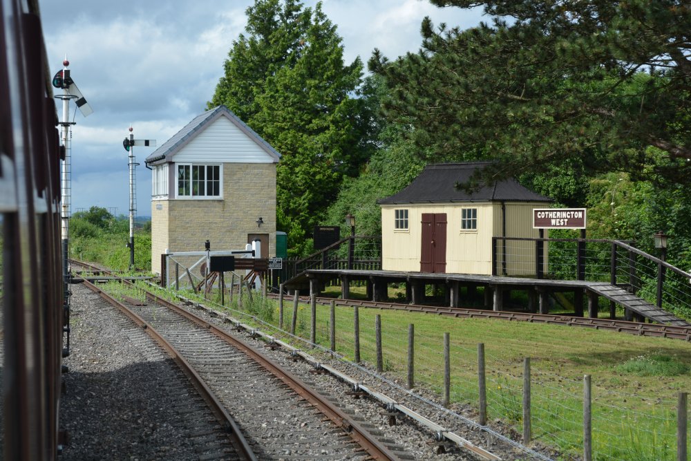 The little platform of Gotherington West station Gloucestershire Warwickshire steam railway England