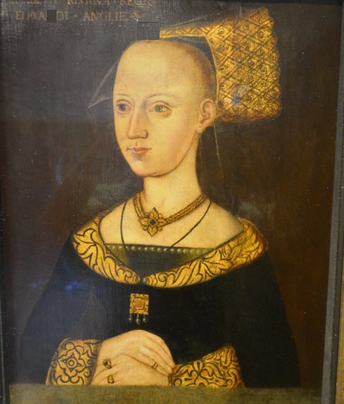 Portrait of Elizabeth Woodville, Queen of Edward IV Tudor House Art Gallery Broadway Cotswolds village Worcestershire England